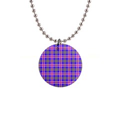 Tartan Purple 1  Button Necklace by tartantotartanspink2