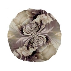 Fractal Feathers Standard 15  Premium Round Cushions by MRNStudios