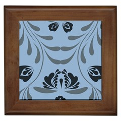 Folk Flowers Print Floral Pattern Ethnic Art Framed Tile by Eskimos
