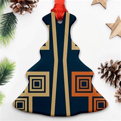 Abstract Pattern Geometric Backgrounds   Christmas Tree Ornament (two Sides) by Eskimos