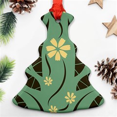 Folk Flowers Print Floral Pattern Ethnic Art Christmas Tree Ornament (two Sides) by Eskimos