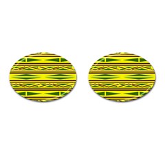 Abstract Pattern Geometric Backgrounds Cufflinks (oval) by Eskimos
