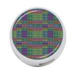Paris Words Motif Colorful Pattern 4-Port USB Hub (Two Sides) Front