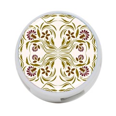 Folk Flowers Print Floral Pattern Ethnic Art 4-port Usb Hub (two Sides) by Eskimos