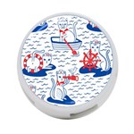 Nautical Cats Seamless Pattern 4-Port USB Hub (One Side) Front