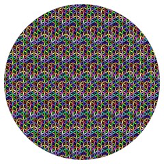 Seamless Prismatic Geometric Pattern With Background Round Trivet by Jancukart