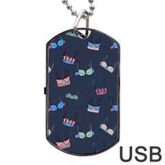 Bra Set Pattern Dog Tag Usb Flash (one Side) by Jancukart