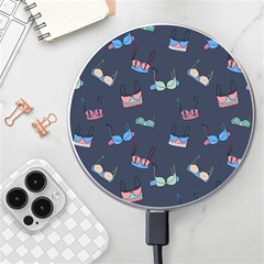 Bra Set Pattern Wireless Charger by Jancukart