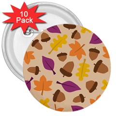 Seamless Verson Of Fal Pattern 3  Buttons (10 Pack)  by Jancukart