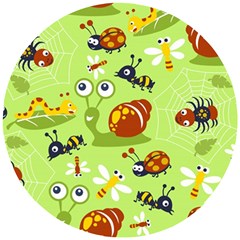Little-animals-cartoon Wooden Puzzle Round by Jancukart