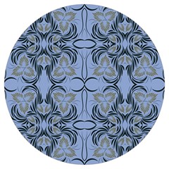 Folk Flowers Print Floral Pattern Ethnic Art Round Trivet by Eskimos