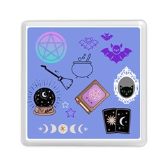 Pastel Goth Witch Blue Memory Card Reader (square) by NerdySparkleGoth