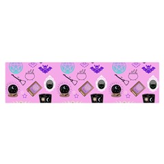 Micro Pink Goth Oblong Satin Scarf (16  X 60 ) by NerdySparkleGoth