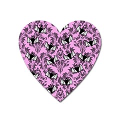 Pink Bats Heart Magnet by NerdySparkleGoth