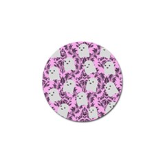 Pink Ghosts Golf Ball Marker by NerdySparkleGoth
