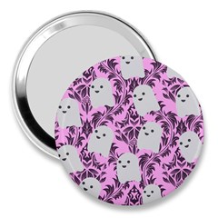Pink Ghosts 3  Handbag Mirrors by NerdySparkleGoth