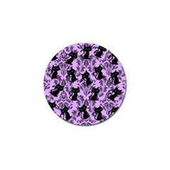 Purple Cats Golf Ball Marker by NerdySparkleGoth