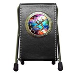 Browning Deer Glitter Galaxy Pen Holder Desk Clock Front