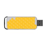 Hexagons Yellow Honeycomb Hive Bee Hive Pattern Portable USB Flash (Two Sides) Back