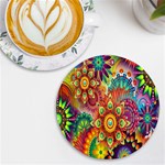 Mandalas Colorful Abstract Ornamental UV Print Round Tile Coaster Front