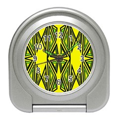 Abstract Pattern Geometric Backgrounds Travel Alarm Clock by Eskimos