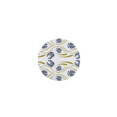 Folk Flowers Print Floral Pattern Ethnic Art 1  Mini Buttons by Eskimos