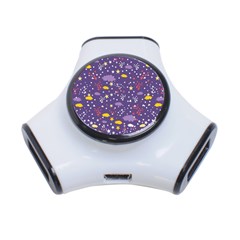 Pattern-cute-clouds-stars 3-port Usb Hub by Jancukart