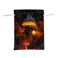 Dragon Fire Fantasy Art Lightweight Drawstring Pouch (l) by Jancukart