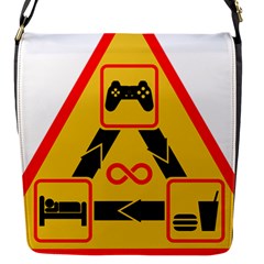 Gamer-geek-video-game-sign-fan Flap Closure Messenger Bag (s) by Jancukart