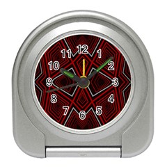 Abstract Pattern Geometric Backgrounds Travel Alarm Clock by Eskimos