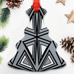 Abstract Pattern Geometric Backgrounds   Christmas Tree Ornament (two Sides) by Eskimos