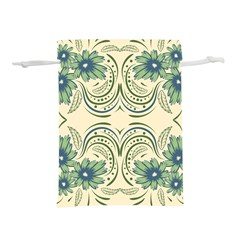 Folk Flowers Print Floral Pattern Ethnic Art Lightweight Drawstring Pouch (l) by Eskimos