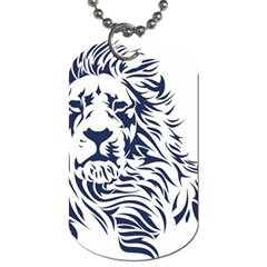 Head Art-lion Drawing Dog Tag (two Sides) by Jancukart