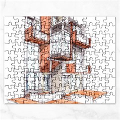 Rag-flats-onion-flats-llc-architecture-drawing Graffiti-architecture Rectangular Jigsaw Puzzl by Jancukart