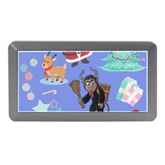 Blue Krampus Christmas Memory Card Reader (mini) by NerdySparkleGoth