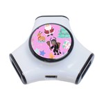 Pink Krampus Christmas 3-Port USB Hub Front