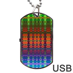 Pixels Dog Tag Usb Flash (two Sides) by Thespacecampers