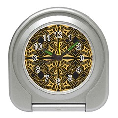 Abstract Pattern Geometric Backgrounds Travel Alarm Clock by Eskimos