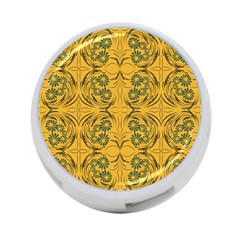 Folk Flowers Print Floral Pattern Ethnic Art 4-port Usb Hub (two Sides) by Eskimos