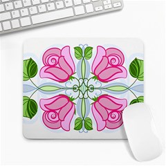 Figure Roses Flowers-ornament Large Mousepads by Jancukart