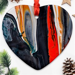 Art-modern-painting-background Heart Ornament (two Sides) by Jancukart