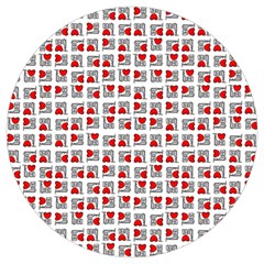 Spanish Love Phrase Motif Pattern Round Trivet by dflcprintsclothing