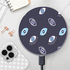 Eyes Evil Eye Blue Pattern Design Wireless Charger by artworkshop