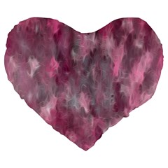 Abstract-pink Large 19  Premium Heart Shape Cushions by nateshop