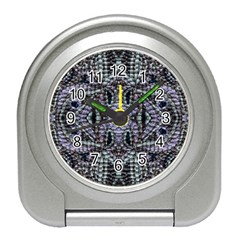 Abstract Kaleido Travel Alarm Clock by kaleidomarblingart