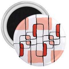 Abstract Seamless Pattern Art 3  Magnets by Sapixe