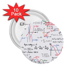 Math Formula Pattern 2 25  Buttons (10 Pack)  by Sapixe