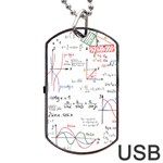 Math Formula Pattern Dog Tag USB Flash (Two Sides) Front
