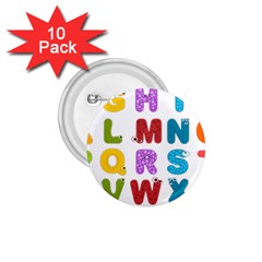 Vectors Alphabet Eyes Letters Funny 1 75  Buttons (10 Pack) by Sapixe