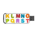 Vectors Alphabet Eyes Letters Funny Portable USB Flash (Two Sides) Front